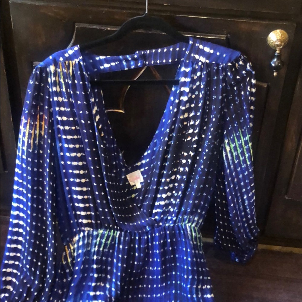 Sexy low cut front and back dress